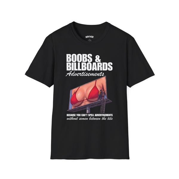BOOBS & BILLBOARDS ADVERTISEMENTS T-SHIRT