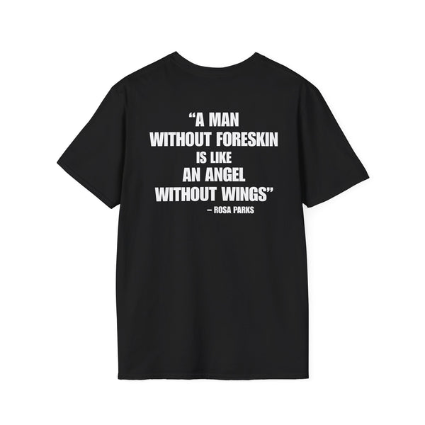 A MAN WITHOUT FORESKIN IS LIKE AN ANGEL WITHOUT WINGS BACKPRINT
