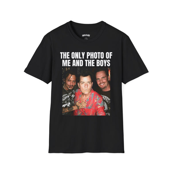 THE ONLY PHOTO OF ME AND THE BOYS T-SHIRT
