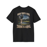 WHERE THERE'S A HOLE THERE'S A GOAL BACKPRINT