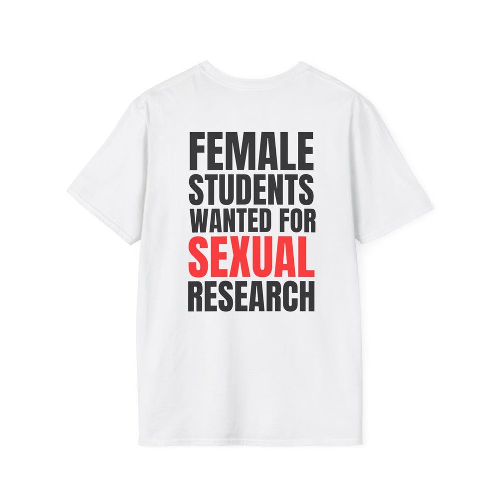 FEMALE STUDENTS WANTED FOR SEXUAL RESEARCH BACKPRINT