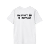 MY FAVORITE SEA IS THE PUSSEA BACKPRINT T-SHIRT