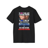 HIGH-OCTANE DICKSUCKIN MACHINE BACKPRINT T-SHIRT