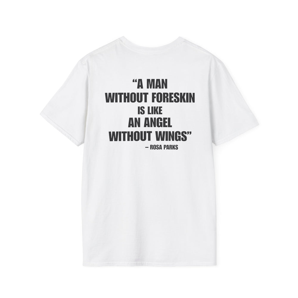 A MAN WITHOUT FORESKIN IS LIKE AN ANGEL WITHOUT WINGS BACKPRINT