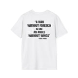 A MAN WITHOUT FORESKIN IS LIKE AN ANGEL WITHOUT WINGS BACKPRINT