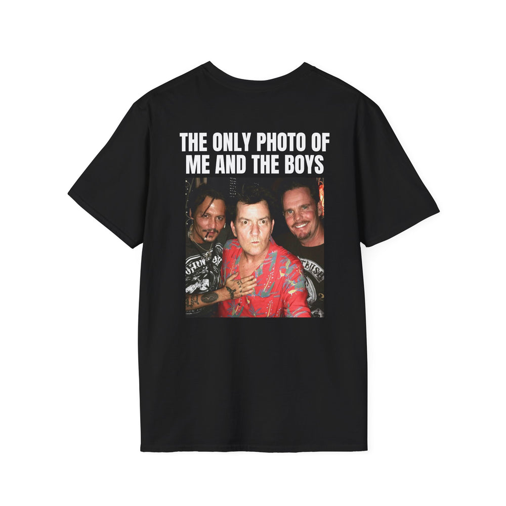 THE ONLY PHOTO OF ME AND THE BOYS BACKPRINT T-SHIRT